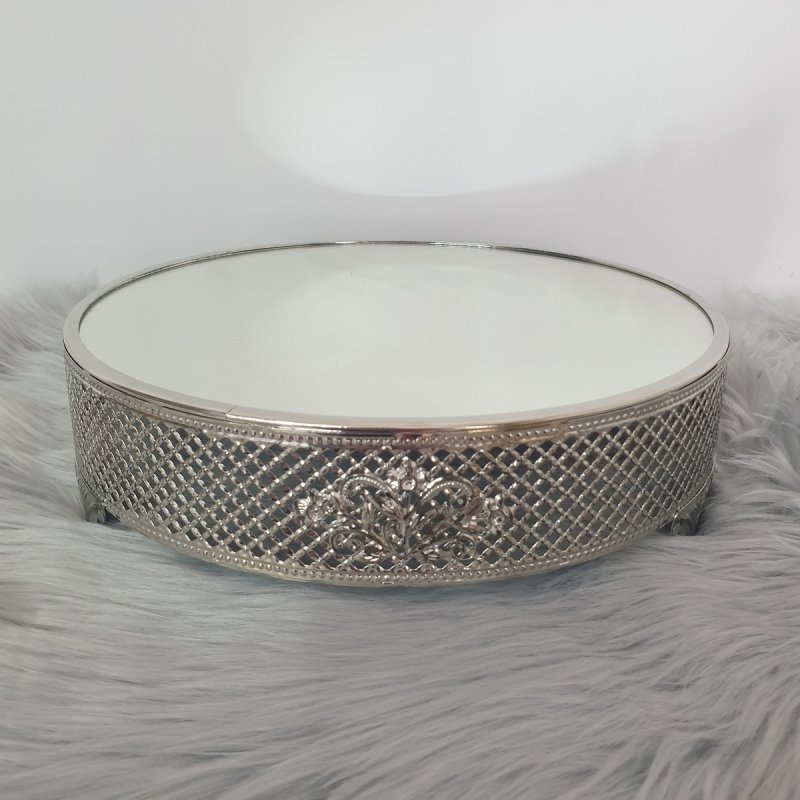 Rechteckige Silber Spiegel Kerze Tisch Herzstück Serviertablett dekorative